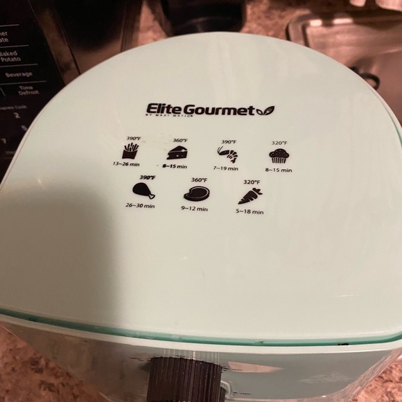 Elite Gourmet 1 qt analog compact air fryer Blue - Picture 2 of 3